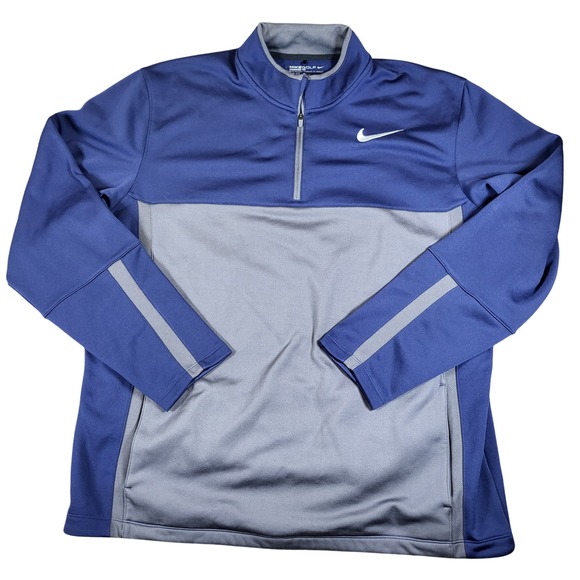Nike Golf Therma-FIT Pullover XL Blue Gray Mens Long Sleeve - Picture 1 of 7